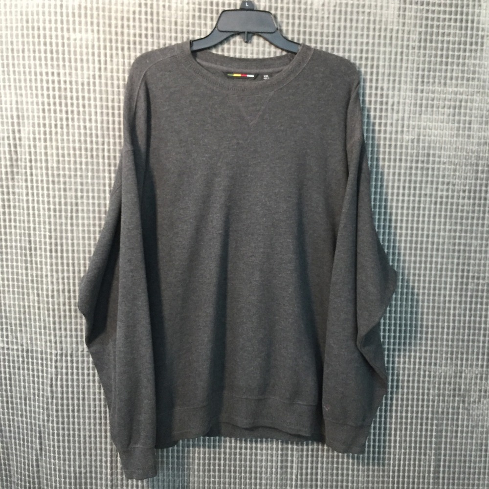 Greg Norman Mens XXL Charcoal Gray Cotton Crewneck Pullover Sweatshirt RN69421